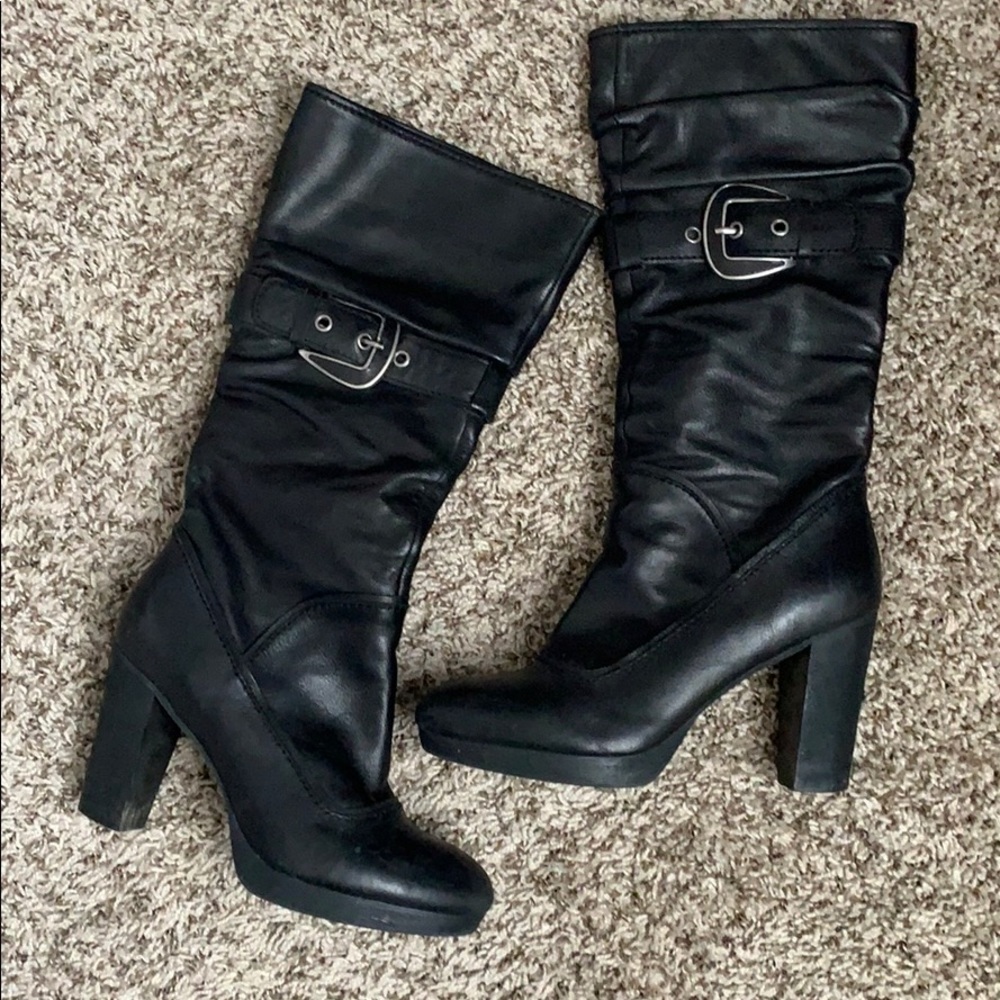 Nine West heeled boot with Buckle detail